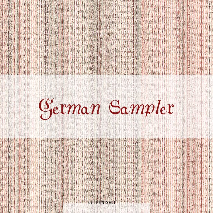 German Sampler example